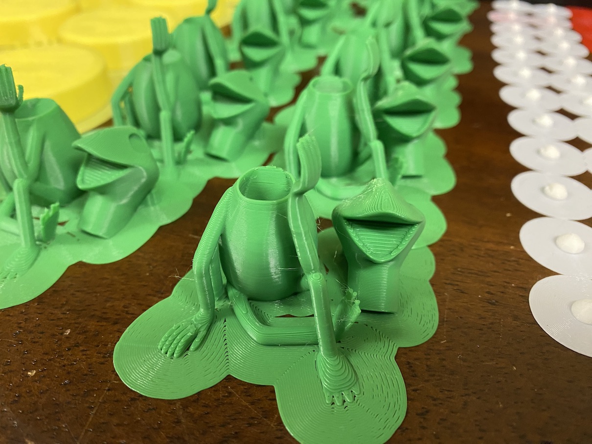 Detail of kermit body pieces prior to assembly